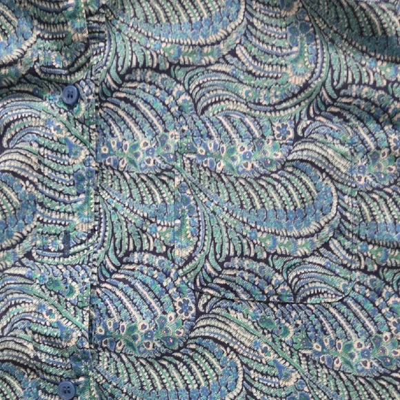 Liberty Women's Blue, Teal, and Black Swirl Shirt - Picture 7 of 7
